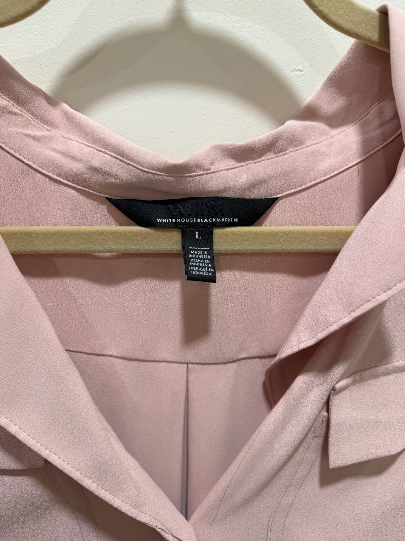 White House Black Market Blouse Large Pink