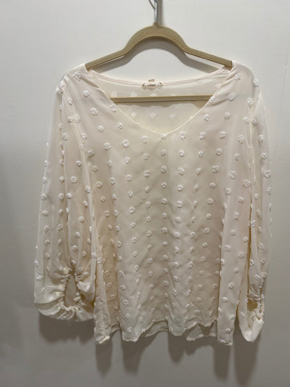 Oddy Blouse Large Cream/White