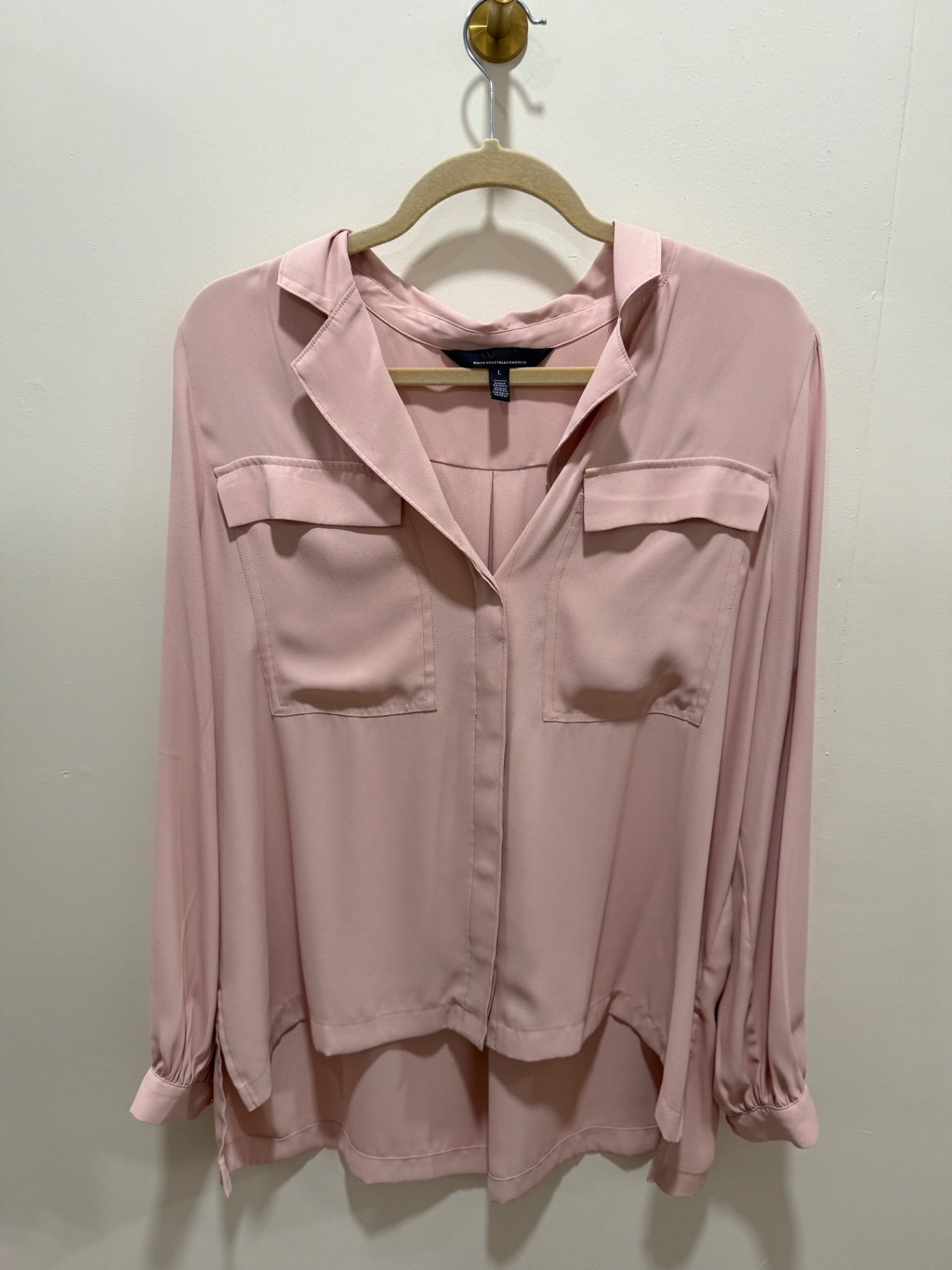 White House Black Market Blouse Large Pink