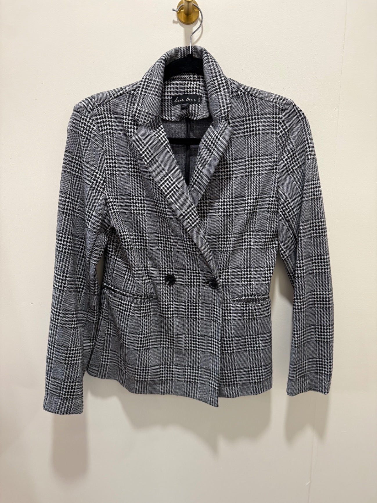 Love Tree Blazer Small Black, White and Grey