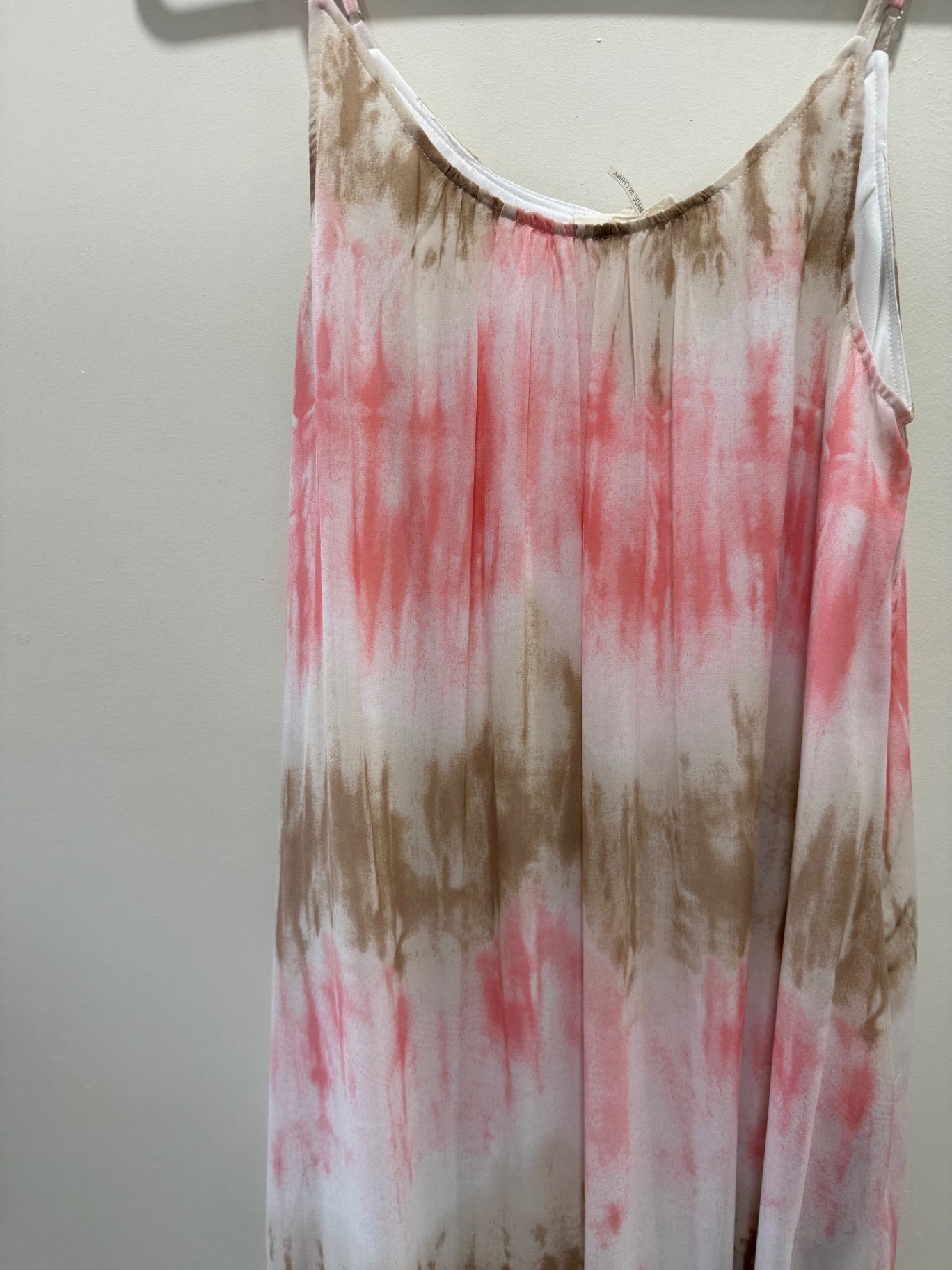 Entro Dress Medium Pink, White, Beige