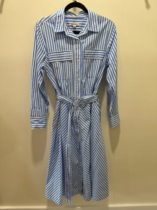 FREE ASSEMBLY Dress Large Blue and white striped