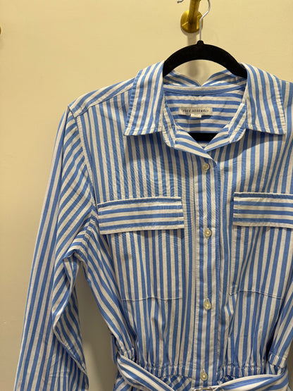 FREE ASSEMBLY Dress Large Blue and white striped