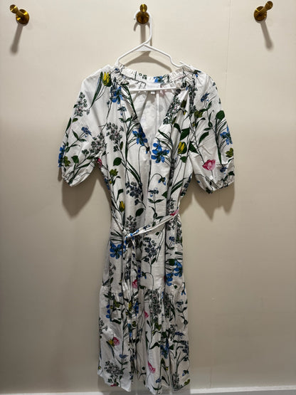 Sugar Lips Dress Small White with multicolored floral pattern