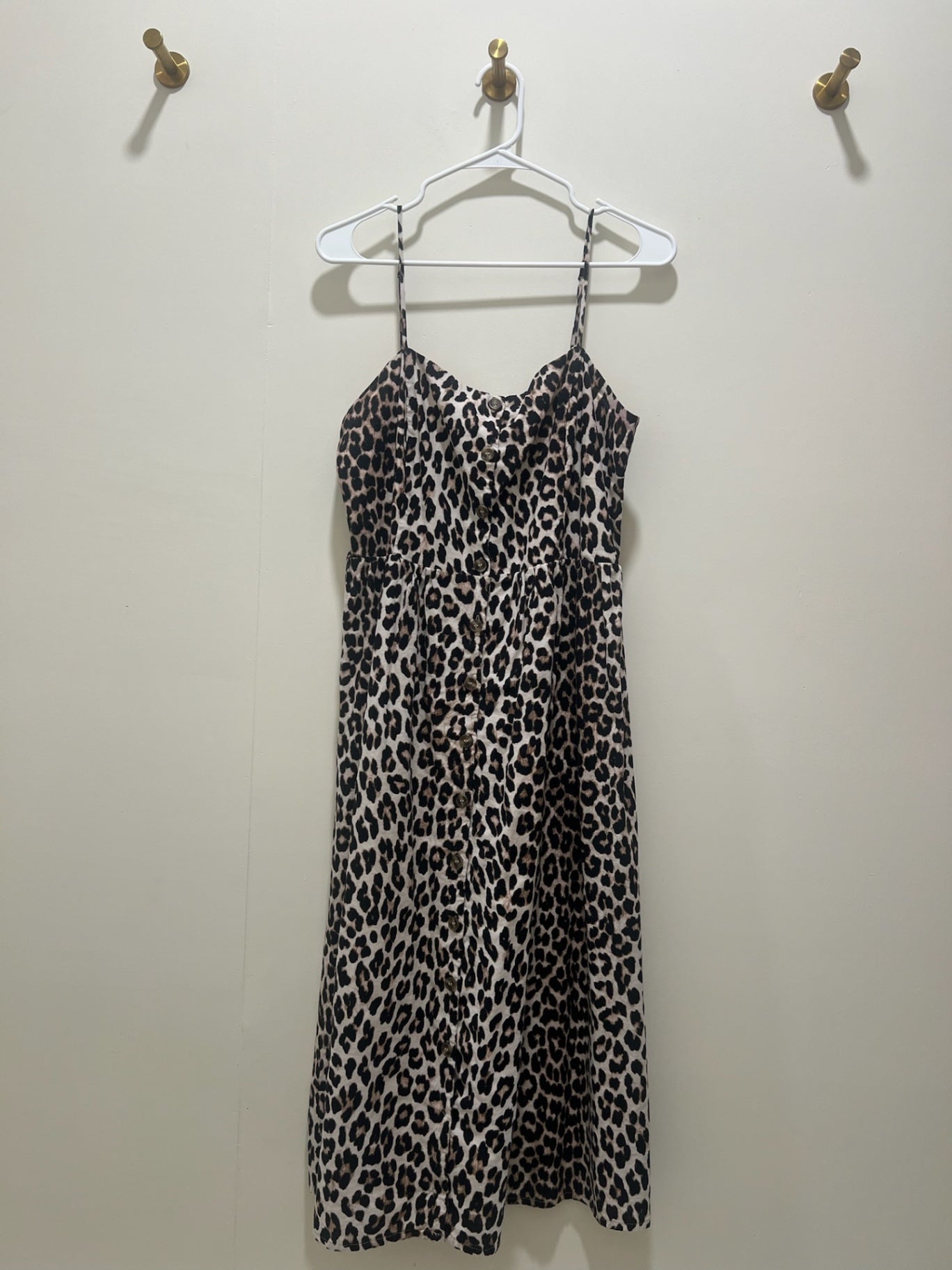 H&M Dress Medium Beige and black