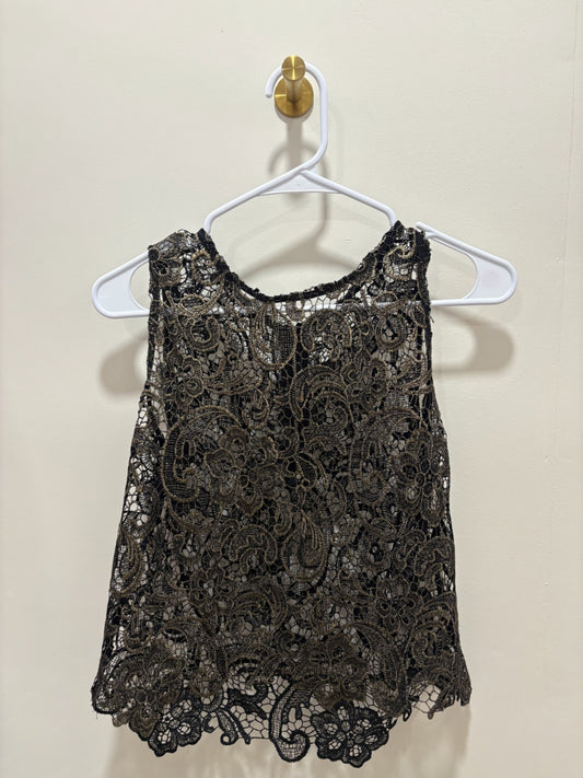 Unknown Top Small Black and Gold