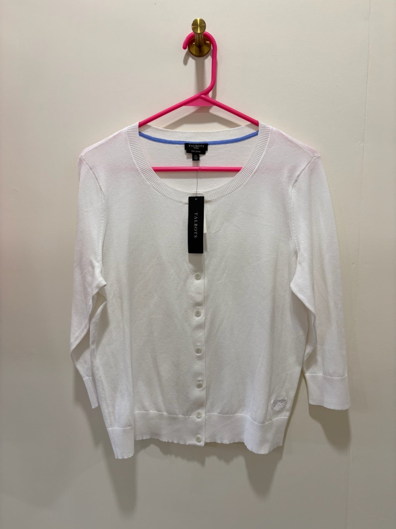 TALBOTS Cardigan Large White