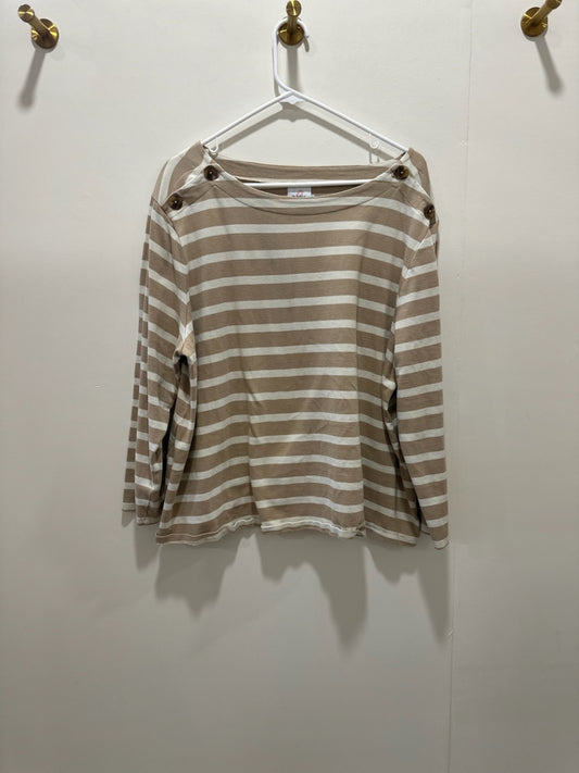 Top XXL Beige and white