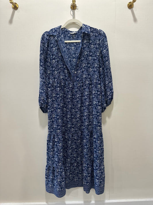Dress Small Navy blue with white floral print