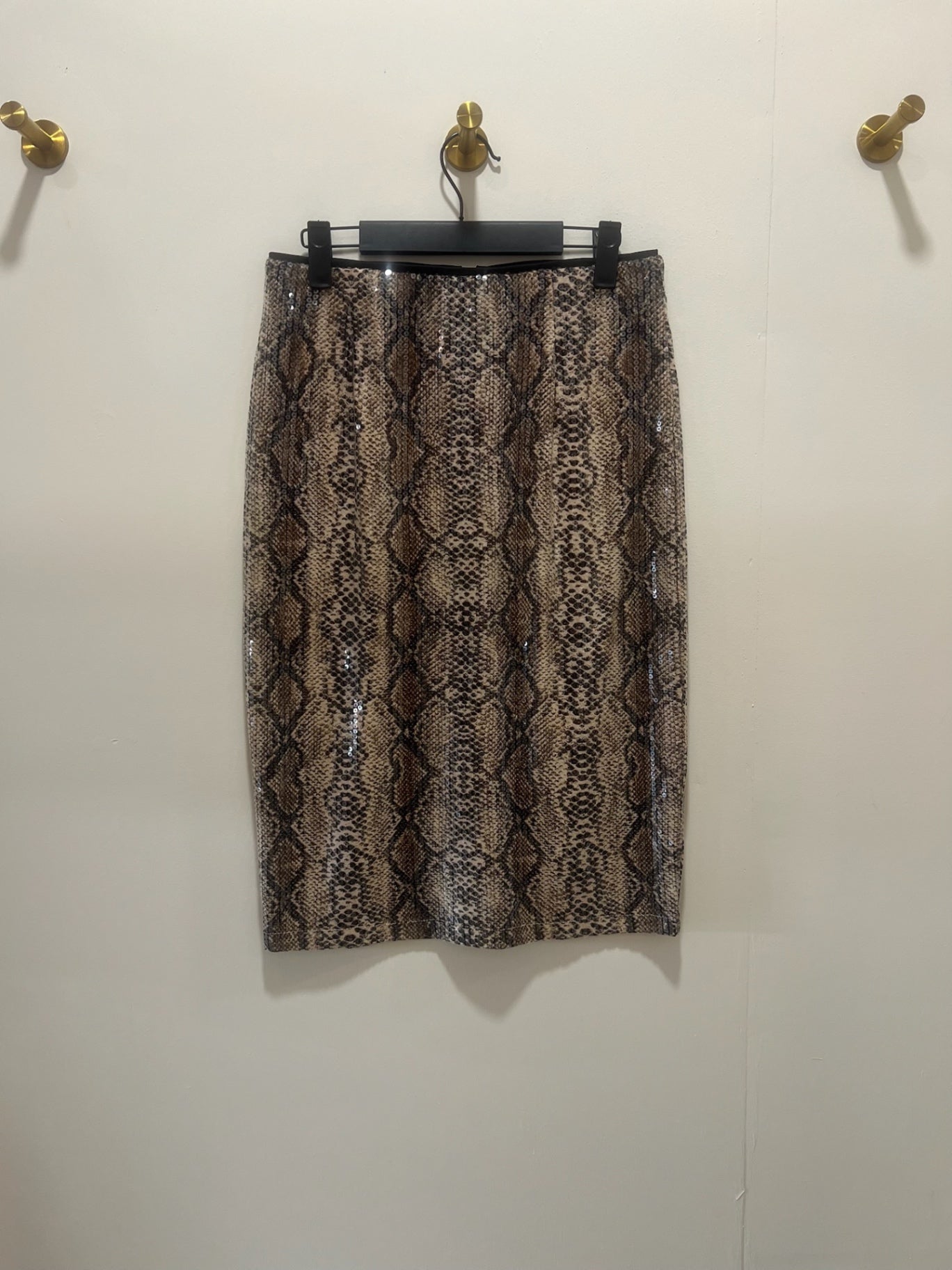 HAYDEN Skirt Medium Brown and black