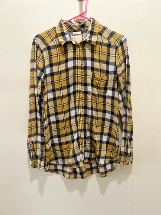 American Eagle Shirt Small Yellow, Black, White