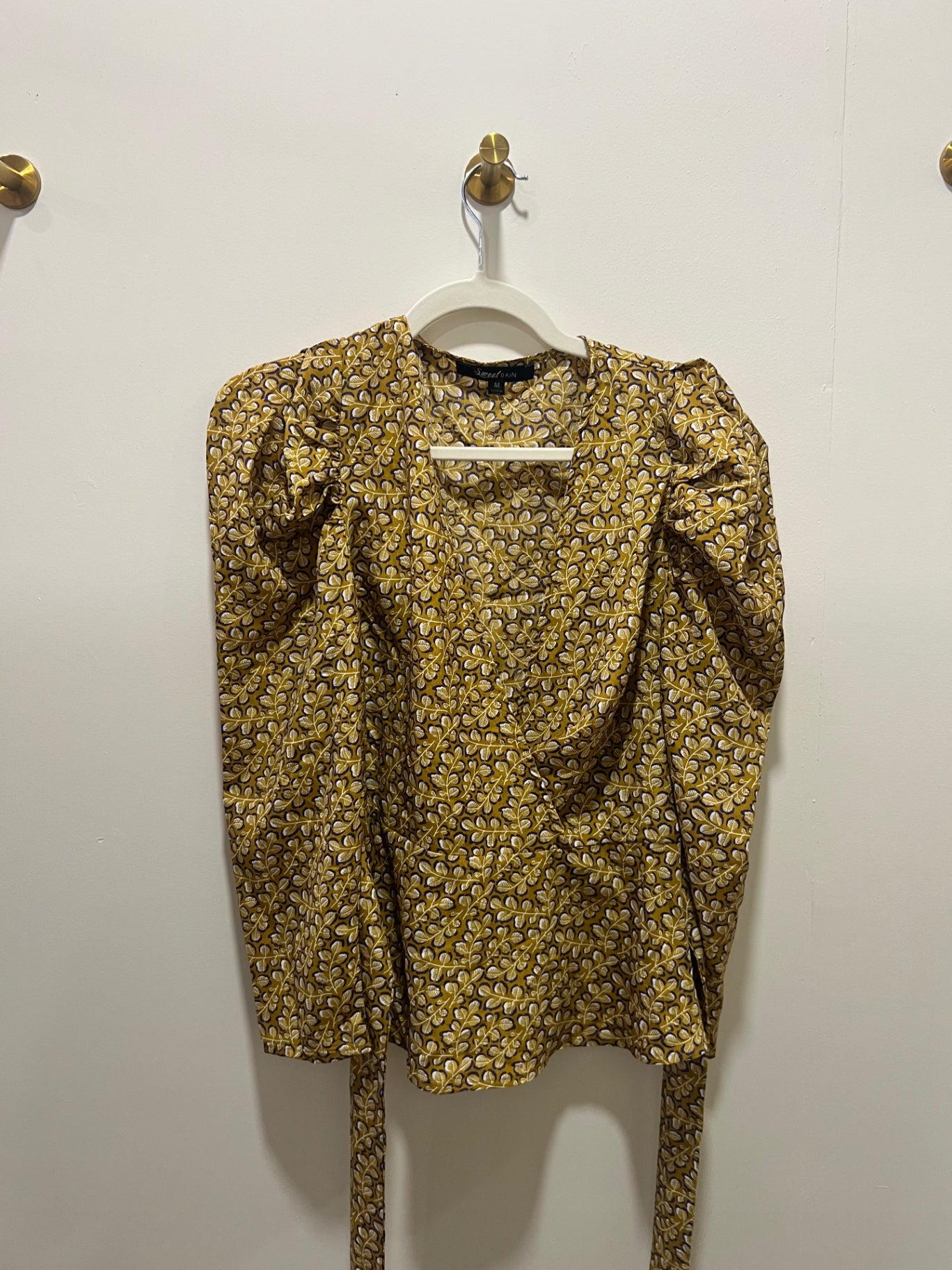 Blouse Medium Multicolor (Predominantly Gold and Purple)