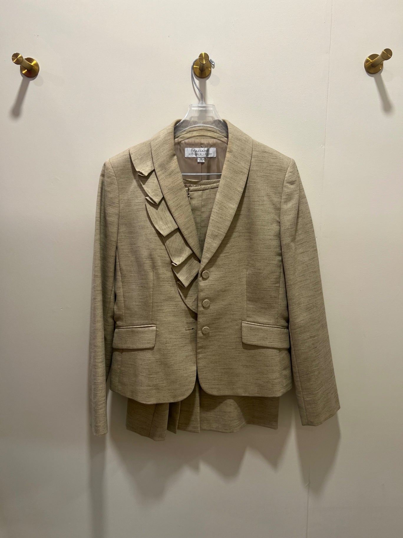 TAHARI Jacket 8 Beige
