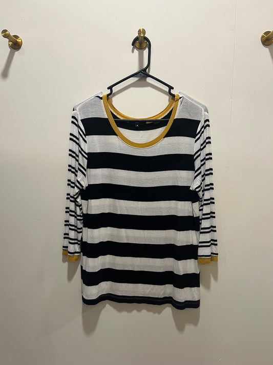 Tart Top Medium Black, White and Mustard