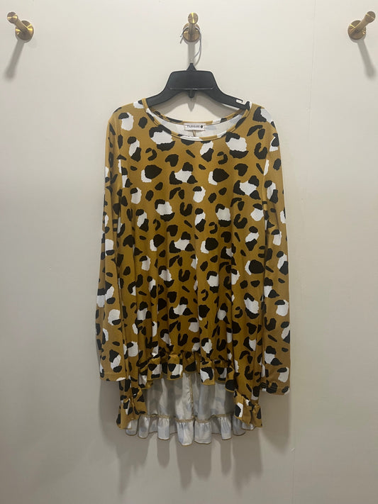 Nuggles Dress Medium Mustard with black and white spots