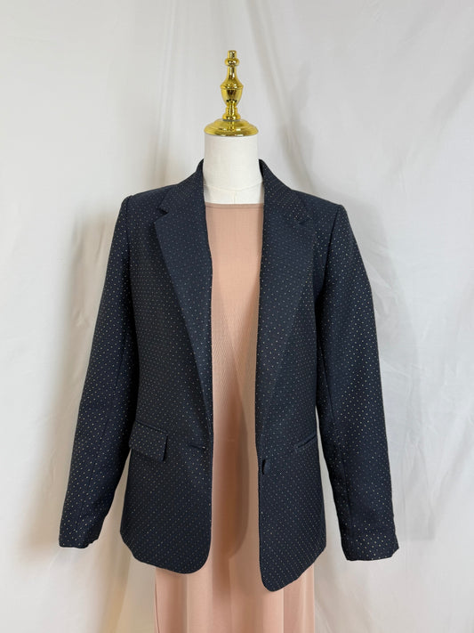 a new day Blazer 2 Navy blue with white polka dots