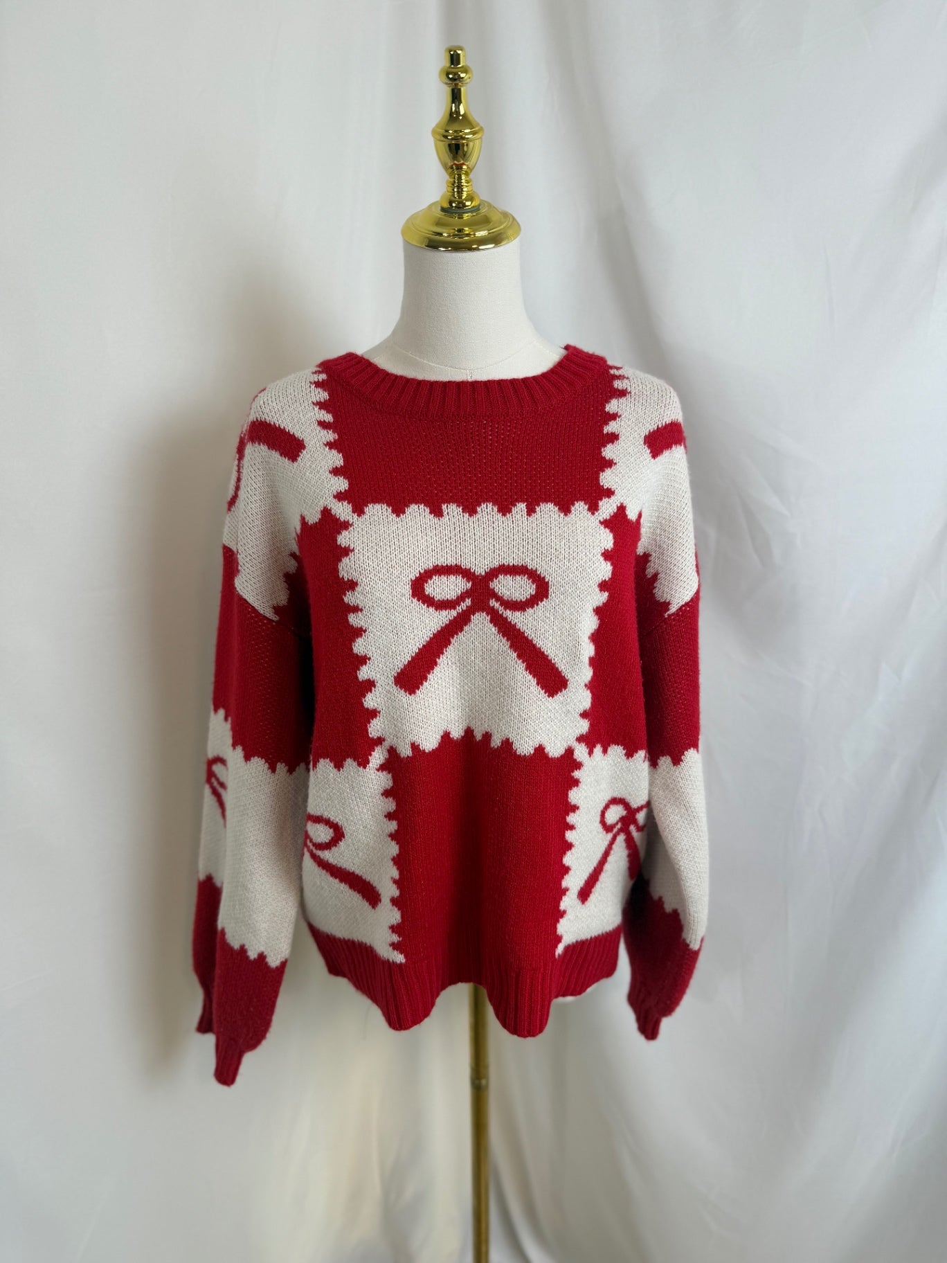 Red bow sweater