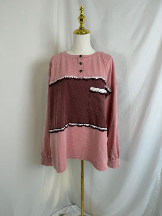 Sweater XL Pink and maroon