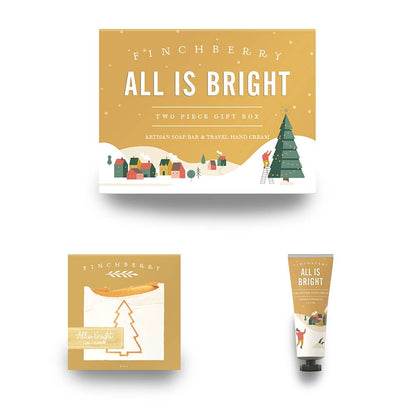 All is Bright 2 Pcs Soothing Bath & Body Set Christmas Gift