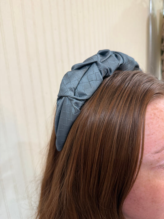 The Slate Blue Scrunched Headband