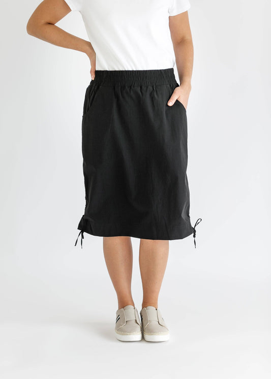 Andie Black Hiking Midi Skirt