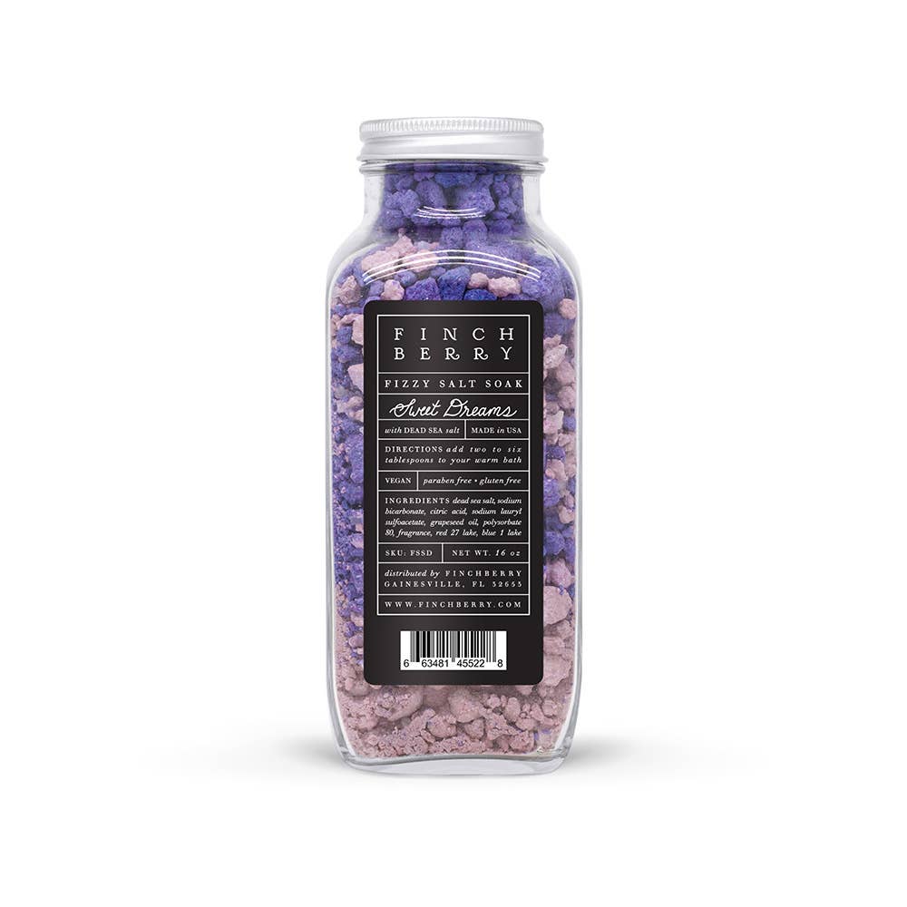 Sweet Dreams Fizzy Dead Sea Salt Chemical Free Bath Soak