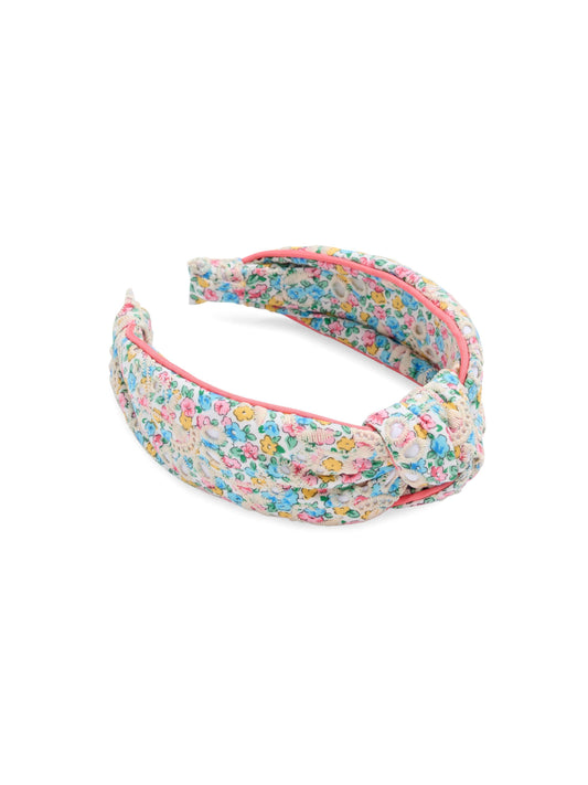QUILTED FLORAL HEADBAND