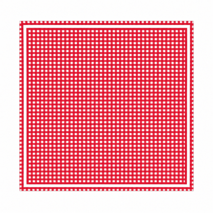 French Picnic Red Gingham Satin Scarf
