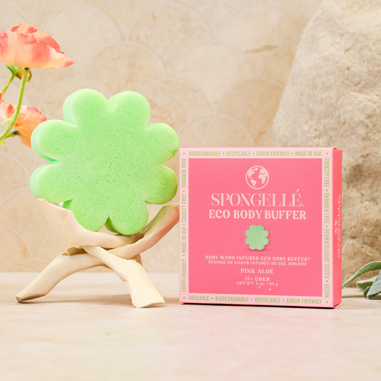 Pink Aloe Eco Body Buffer | Biodegradable | Clean