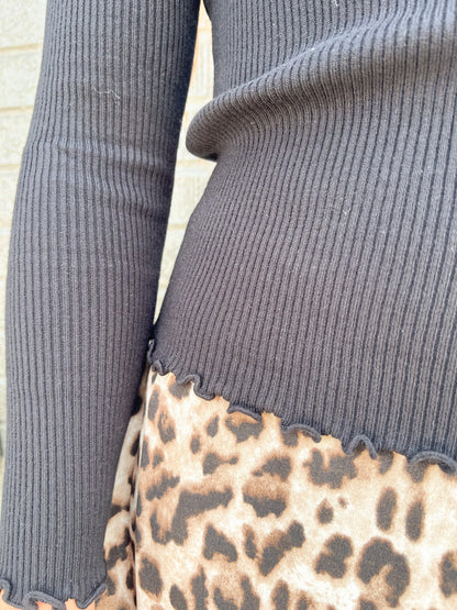 The Marcey Black Sweater Top