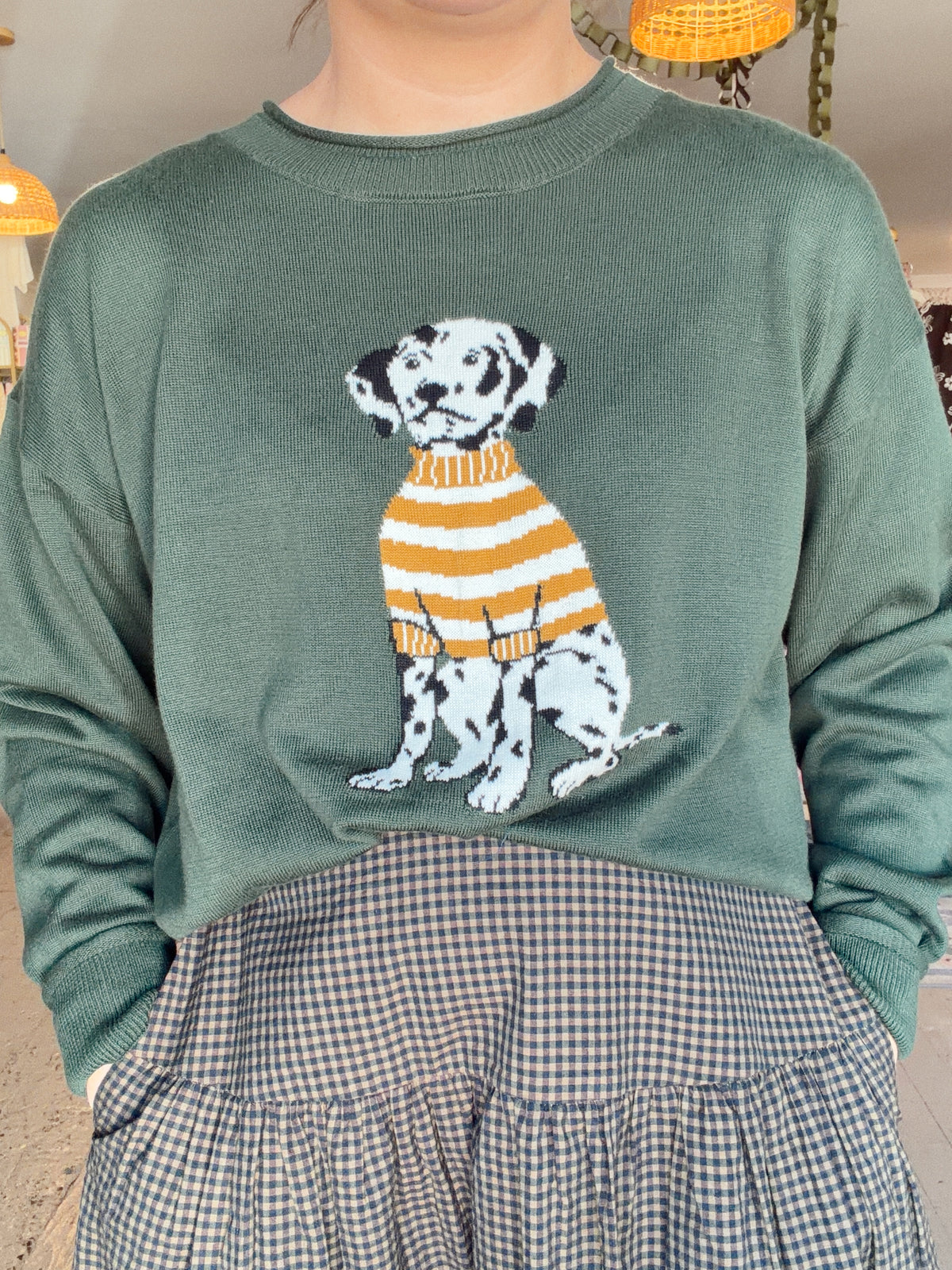 The Green Dalmatian Sweater