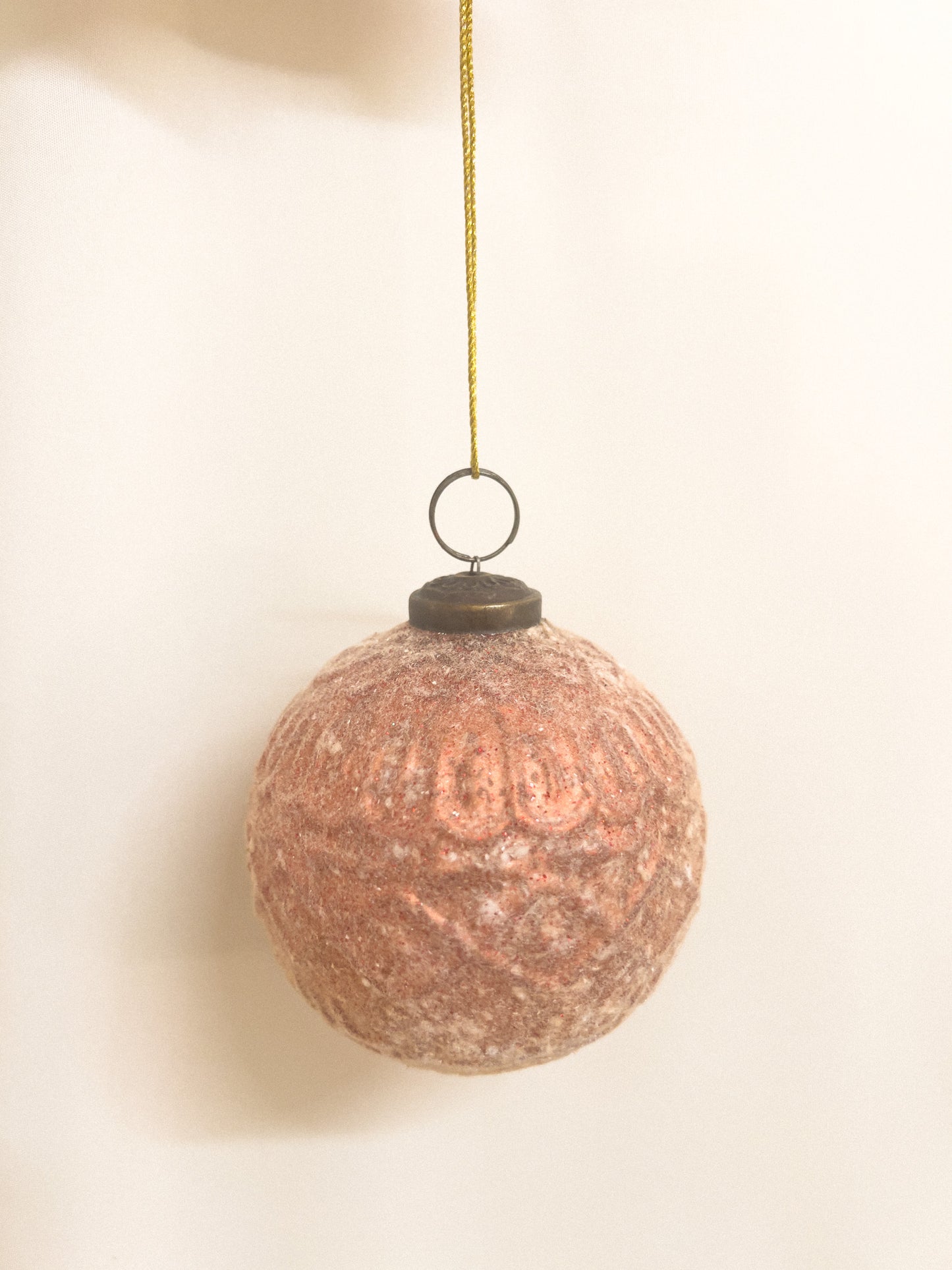 Round flocked ornament