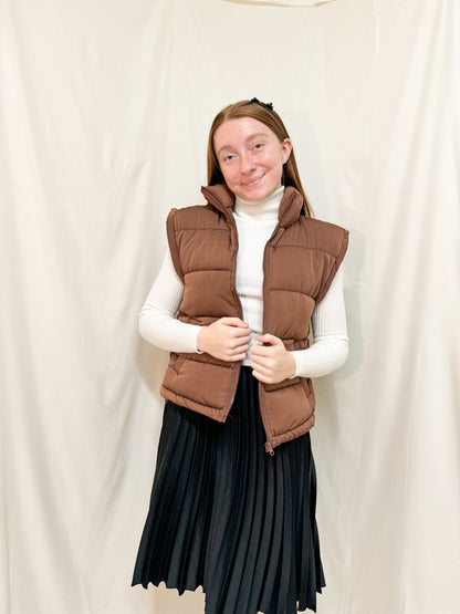 The Chocolate Puffer Vest