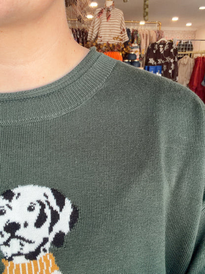 The Green Dalmatian Sweater