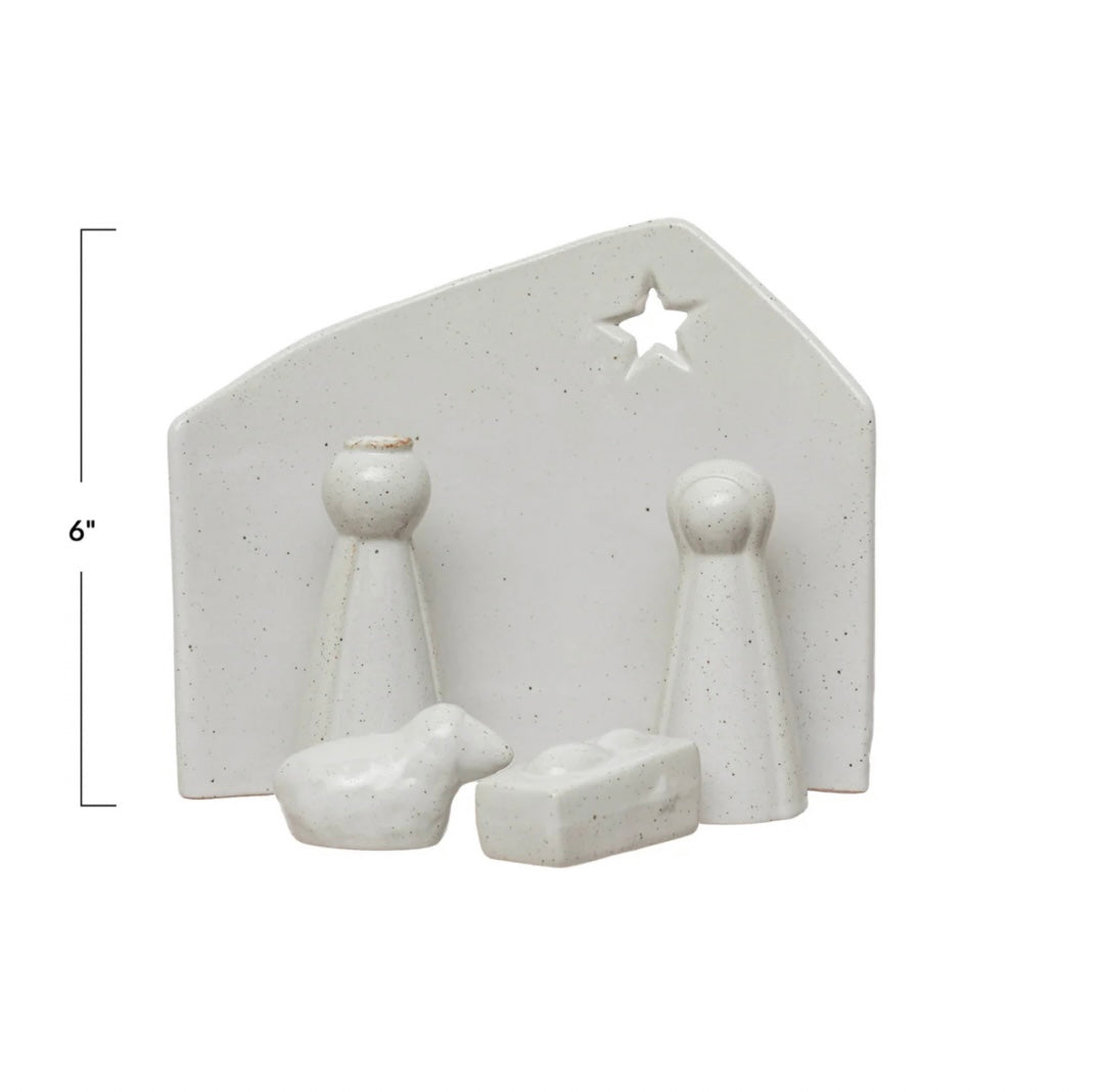 Stoneware Nativity