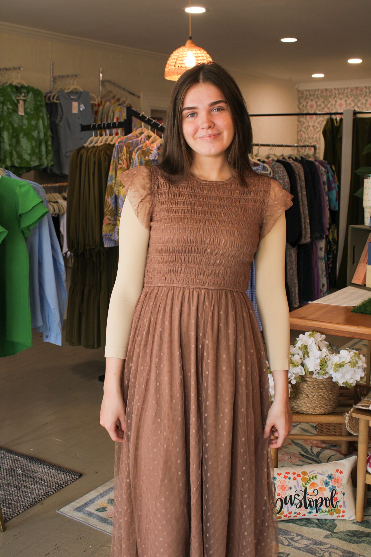 The Mocha Dot Dress
