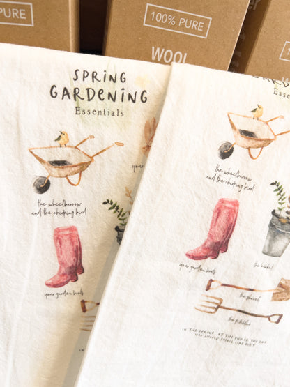 Spring garden tea towels