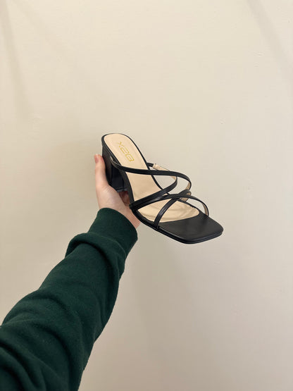 Strappy Angular Block Heel