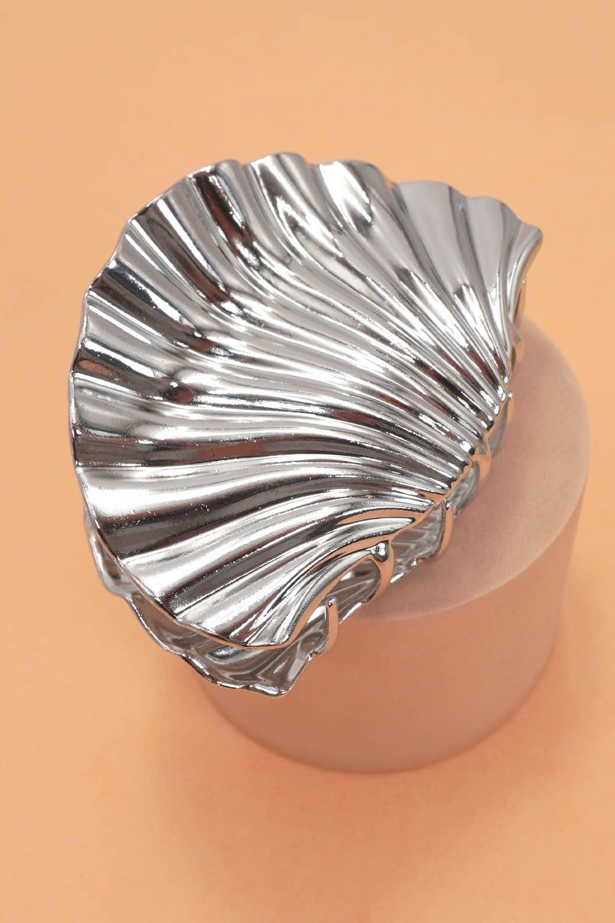 SEASHELL  GOLD SILVER ALLOY HAIR CLAW HAIR CLIP