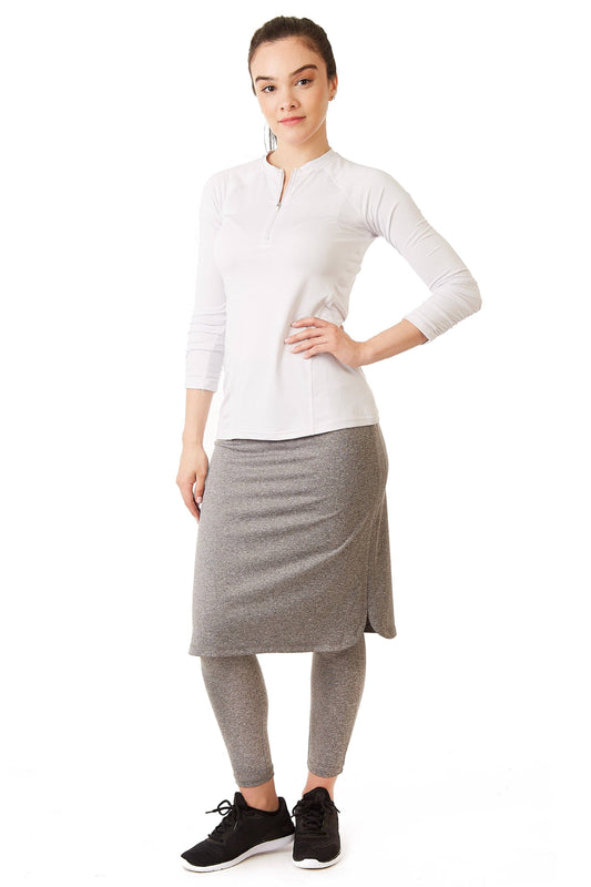 Long Shirt Tail Snoga: Heather Grey / M