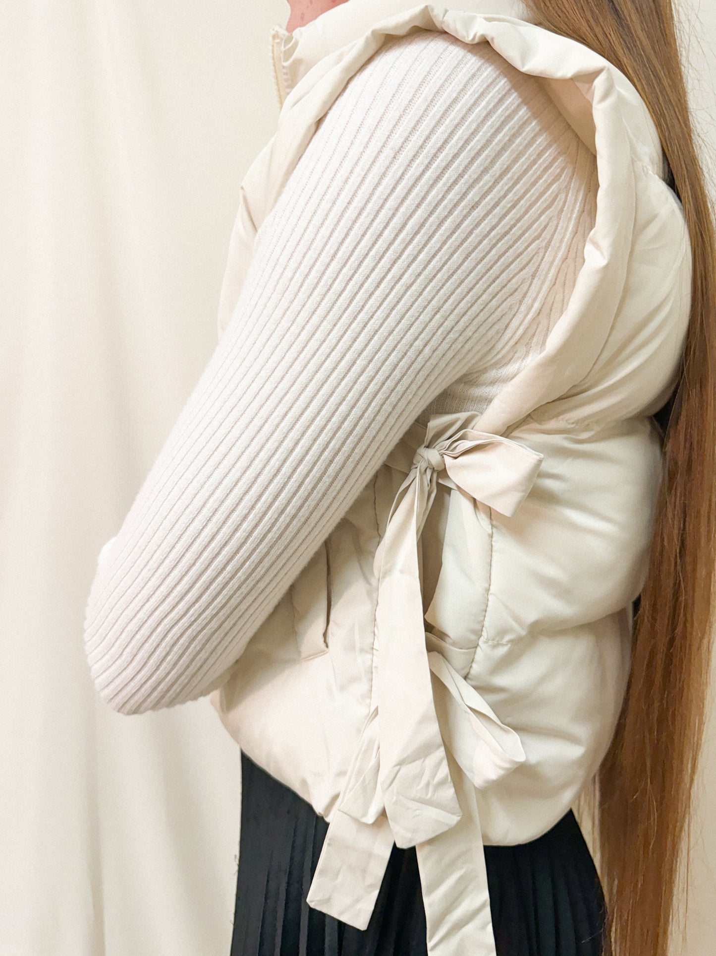 The Bone Bow Puffer Vest Top