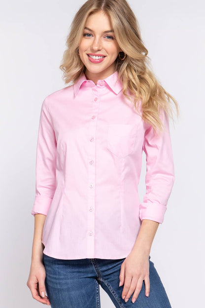 The Tia Button in pink