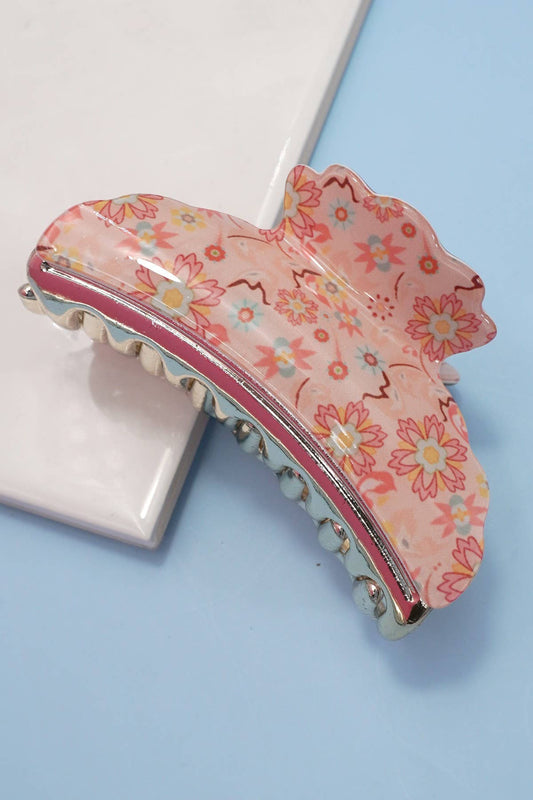 FLORAL FLOWER COTTAGECORE HAIR CLAW CLIPS