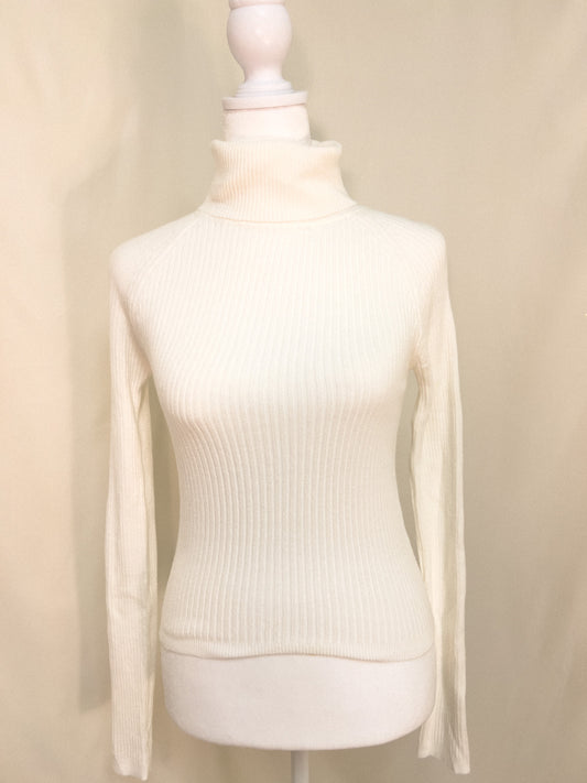 Ivory basic turtleneck top