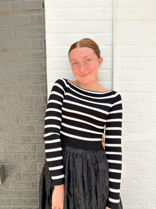 The Esme Striped Boatneck Top