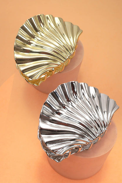 SEASHELL  GOLD SILVER ALLOY HAIR CLAW HAIR CLIP