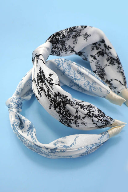FLORAL TOILE PATTERN HEADBAND