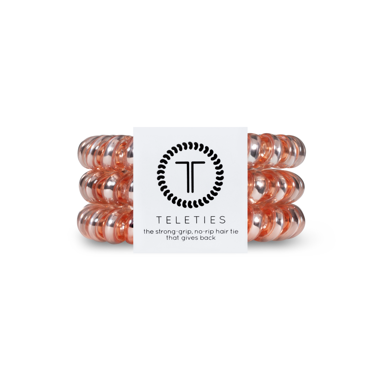 Millennial Pink - Large Spiral Hair Coils, Hair Ties, 3-pack