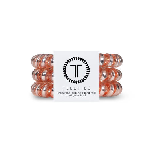 Millennial Pink - Large Spiral Hair Coils, Hair Ties, 3-pack