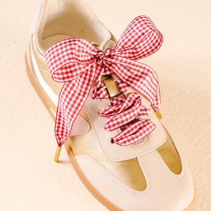 Red Gingham Shoe Laces